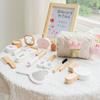 Kids Wooden Makeup Simulation Dressing Up Makeup Playing House Character Dress Up Toy Barber Bag Log Solid Wood Toy