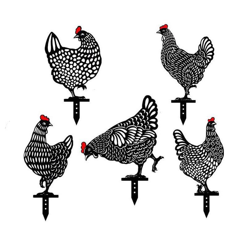 Статуи Курица Искусство Двор Лужайка Колья Курица Двор Декор Садовое Украшение Декор