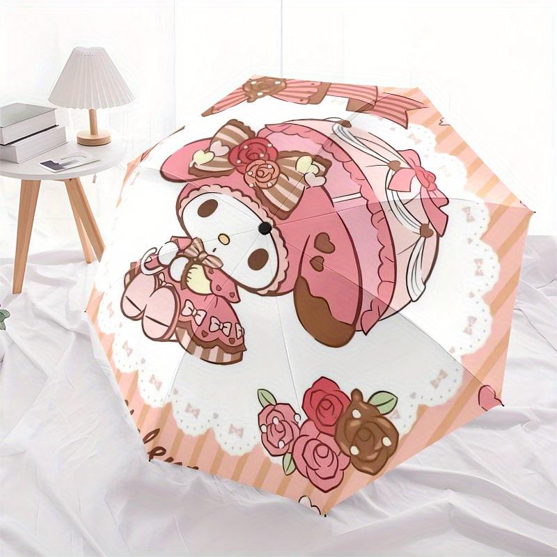 1pc My Melody Valentine's Day Umbrella with Plastic Handle,Suitable for All Seasons Home Travel Outdoor UmbrellaSanlio319