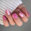 Short Round False Nails French Nail Tips Fashion Fake Nails  for DIY