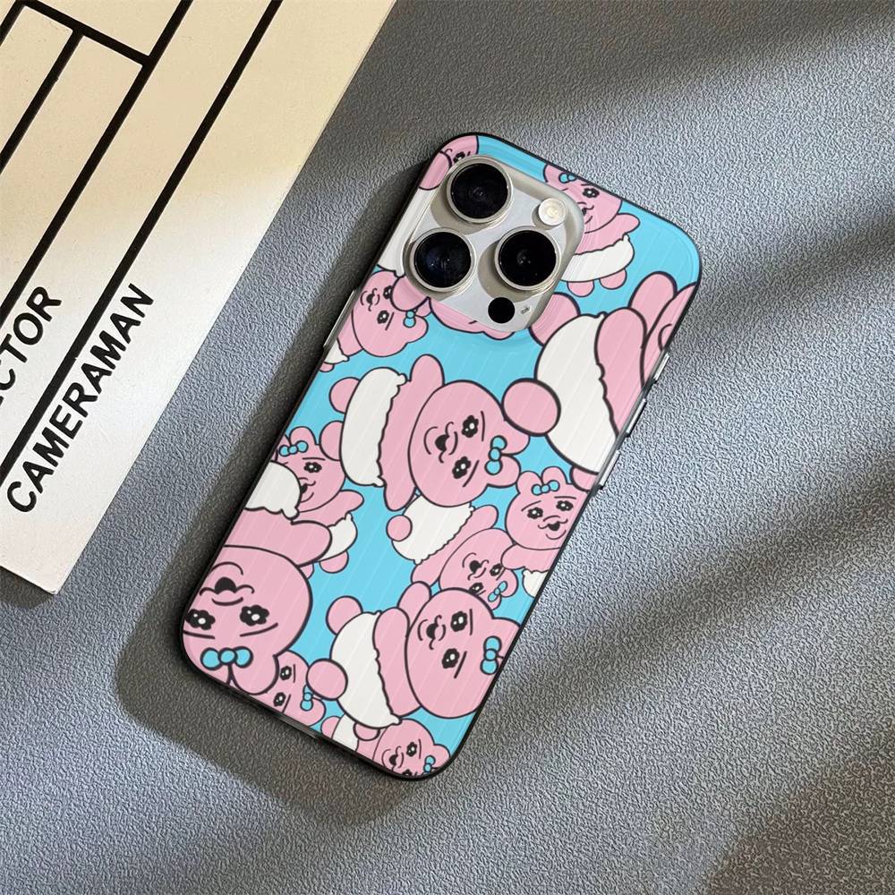 Cute Opanchu U-Usagi Cute For IPhone 17 16 15 11 12 13 14 Pro Max Plus Pro Corrugated Translucent Back Phone Cover