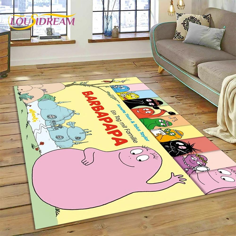 3D мультфильм Les Barbapapa Family HD ковер ковер для гостиной спальни домашний декор, напольный коврик нескользящее украшение для дивана детский подарок
