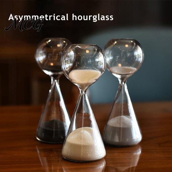 Healing Desk Ornament Hourglass Ornaments, 15 Min Sand Timer, Nordic Minimalist Unique Artistic Home Decor, Glass Desktop Gift Stress Relief