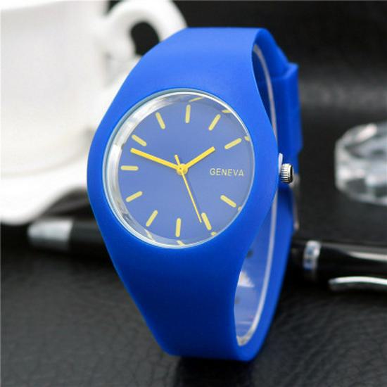 Geneva Silicone Watches: Fashionable Jelly Candy Colors, Ultra-Thin Quartz Design for Men and Women.