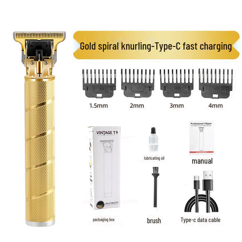 Ретро многофункциональная портативная машинка для стрижки волос TYPE-C с быстрой зарядкой