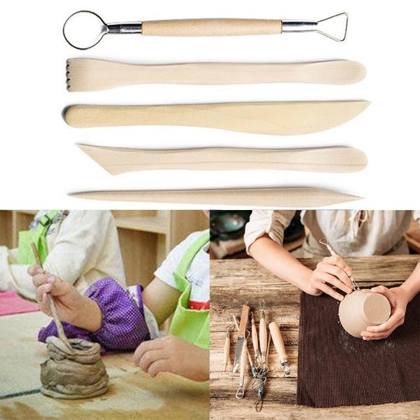 30 шт. Набор инструментов для керамики Набор инструментов для лепки из глины DIY Дрель Ручка для керамики Скульптура Резьба Скульптура Ремесло Набор инструментов для моделирования с деревянной ручкой для начинающих