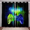 Game Controller Blackout Drape Modern Boys Teens Black High Shading Curtain for Kids Bedroom Living Room Home Hook Decor New