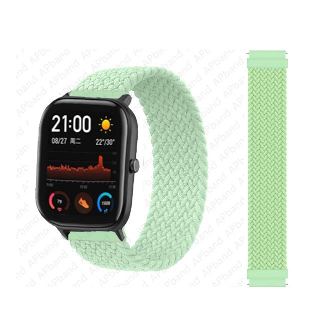 20 мм 22 мм ремешки для часов для Amazfit GTS/4/3/2/2e/GTS2 Mini/GTR 4/3 pro/GTR2/2e/2 Плетеный solo loop Браслет Amazfit bip 6 5 ремешок