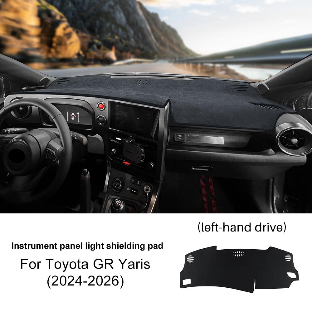 Sunshade Carpet For Toyota GR Yaris 2024 2025 2026 LHD RHD Car Dashboard Dash Protect Mat Summer Dashmat Pad Accessories