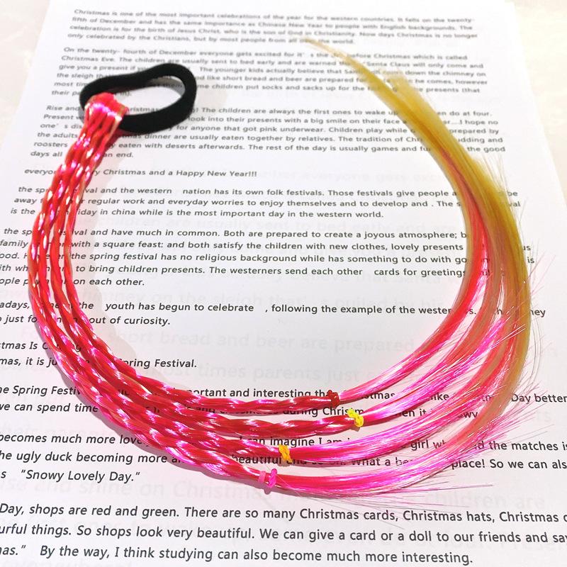 Парик Принцессы Модный для Девочек с Косичками Кольцо для Волос Детский Стиль Маленькие Девочки Детский Головной Убор