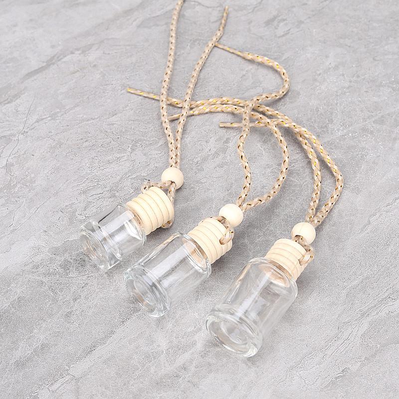 5/8/10Ml Car Hanging Glass Bottle Air Freshener Empty Bottle Aromatherapy Pendant Diffuser Car Decoration Aromatherapy Ornament
