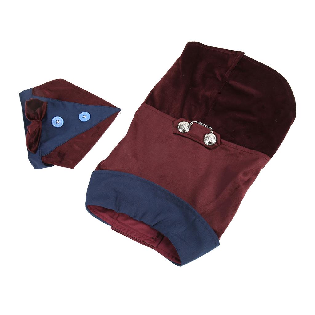 Одежда для домашних животных, стильная, легкая, изысканная, сшитая, с галстуком-бабочкой, костюм для домашних животных, свадебная рубашка для S-M