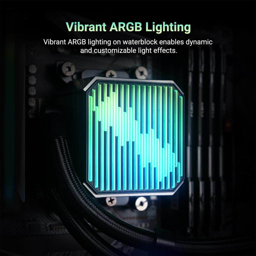 DX360 MAX Liquid CPU Cooler 360mm ARGB AIO 38mm Thick 3 120mm High Efficiency Zero RPM Compatible with Intel AMD TDP 350W ID-COOLING Cooler, Radiator,