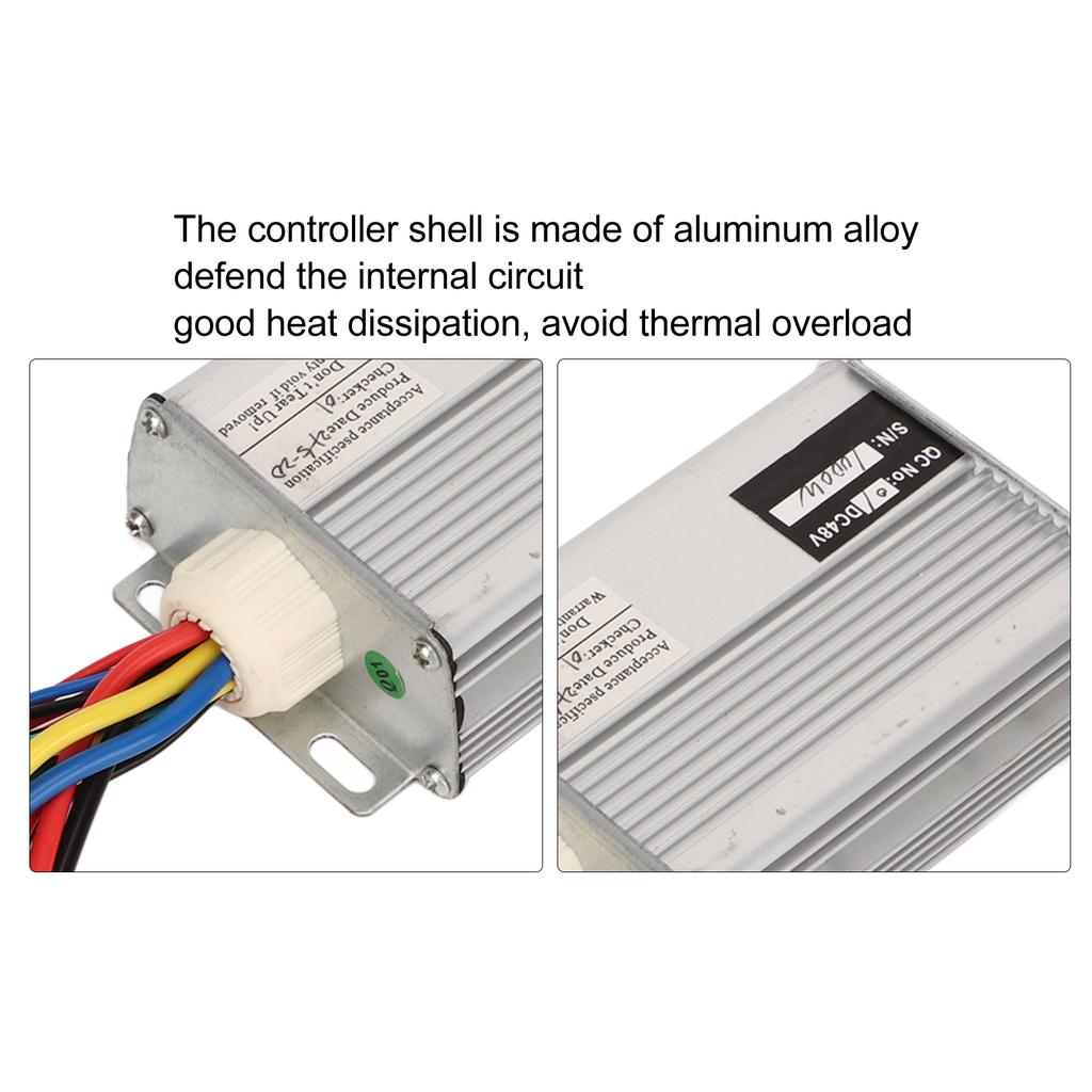 Electric Controller Kit Aluminum Alloy Controller Rubber Throttle Grip Set for Electric Bikes Motorcycles 48V 1000W