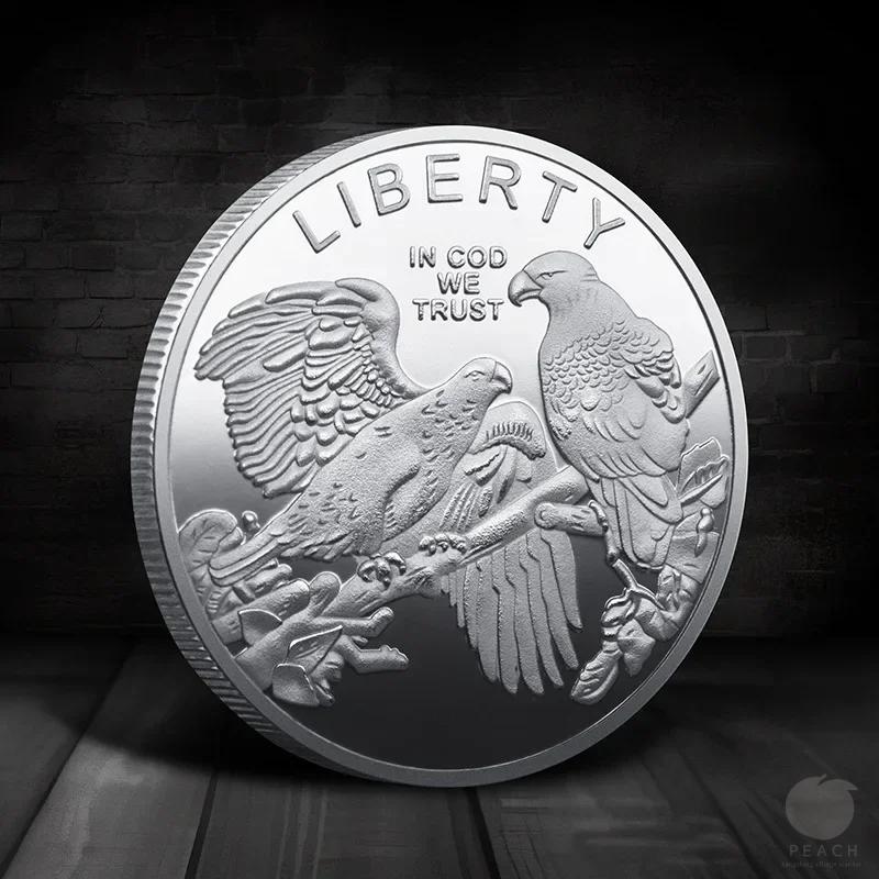 Сувенирная монета Американский Орел Свободы Памятная монета Двойной Орел Счастливая Золотая Серебряная монета Памятная медаль