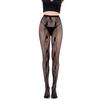 Halloween 2024 Black & White Rose Cross One-Piece Pantyhose - European & American Style