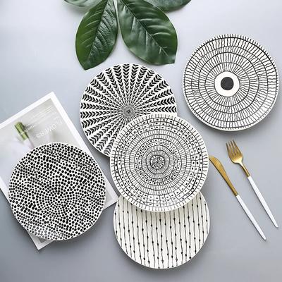 Тарелка Nordic Creative Geometry Керамическая тарелка для закусок и тортов Простая декоративная тарелка Тарелка для стейков Посуда Декоративная тарелка