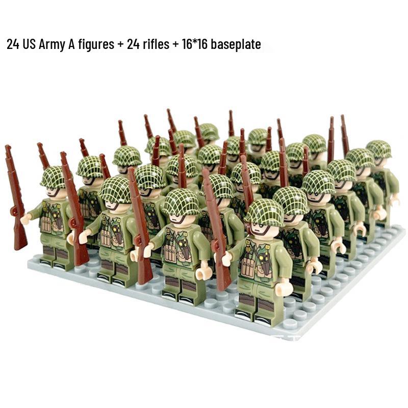 Набор из 24 фигур Cross Military: Игрушка «Квадратная форма восьми наций» с базовыми пластинами для винтовок
