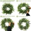 20 Inches Artificial Green Olive Wreath With Olive Leaves, For Front Door Indoor Outdoor Home Wall Window Festival Wedding Decor