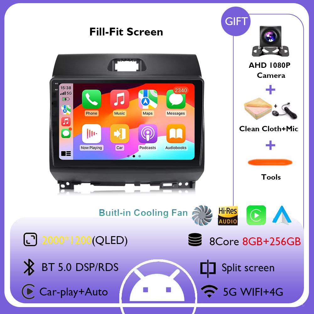 9-дюймовый Android 14 автомобильный радиоприемник стерео беспроводной Carplay Auto для KIA Ray 2011 - 2017 мультимедийный плеер GPS навигация HD экран