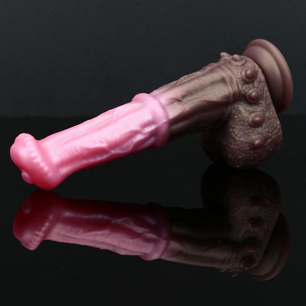 Жидкий силиконовый фаллоимитатор для животных, конский пенис с присоской, вагина, стимулирующая женский мастурбатор, анальные секс-игрушки для мужчин, член