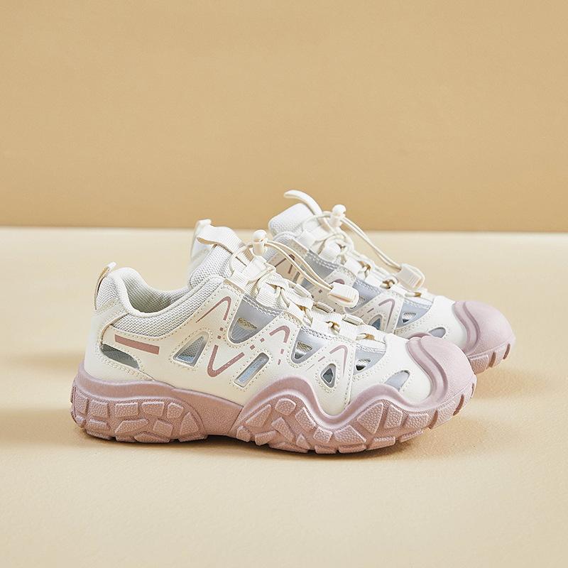 Korean Version of White Shoes for Women Spring New Student Casual Street Shoes for Women Thick Soled Height Increasing Sneakers