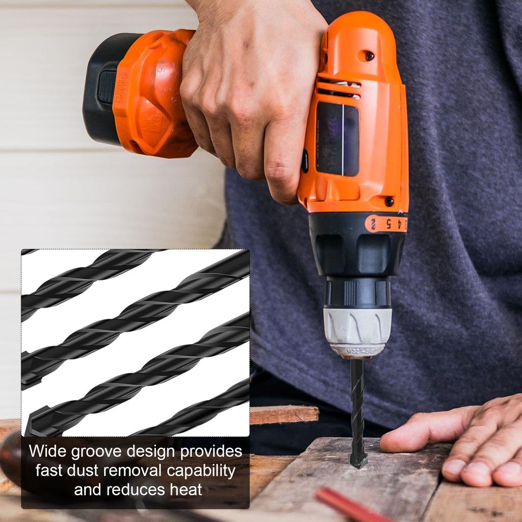 4/5/6/8/10/12mm Concrete Drill Bit Set Masonry Drill Bit High Speed Steel Hexagonal Shank High Precision Punching Drill