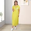 Summer Maxi Dress Zippered Hooded Drawstring Short Sleeves Loose Spit Hem Printed Patchwork Casual Daily Wear Long Dress