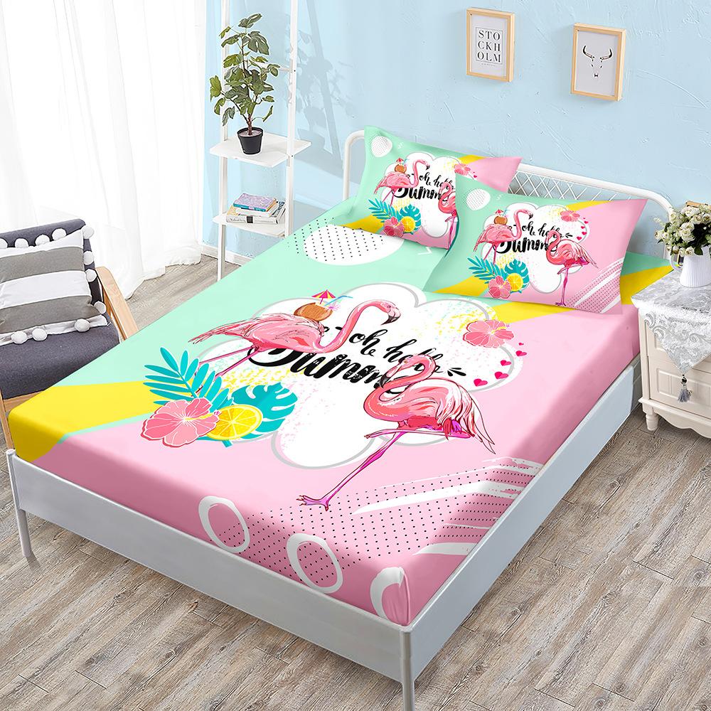 Комплект из трех предметов «Животные», Покрывало, Наволочка, Защитный чехол для матраса, Пыленепроницаемый и Нескользящий.