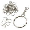 50pcs DIY 25mm Polished  Keyring Keychain Split Ring Short Chain Key Rings