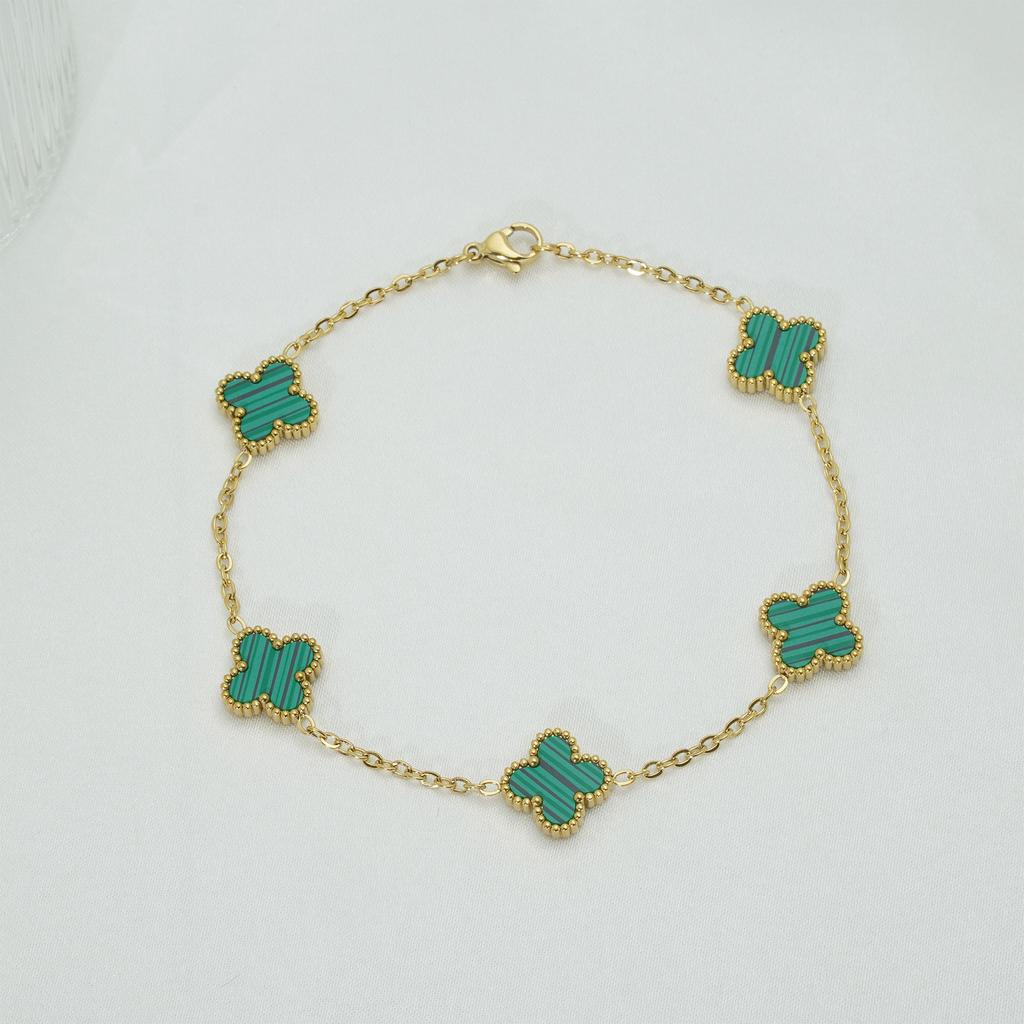 Классический браслет с четырехлистным клевером, женское украшение, новый модный браслет высокого класса