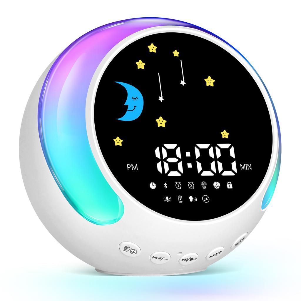 Детский будильник, праздничный подарок, Bluetooth-динамик, сенсорный ночник, RGB-светильник для пробуждения
