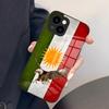 Чехол для телефона с флагом Курдистана для iPhone 17 Pro Max 15 Pro 16 14 Plus 12 13 Mini 11 Pro Ударопрочная стеклянная крышка