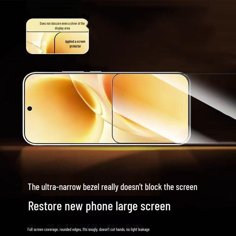 Закаленное стекло для экрана Honor 600 Pro - Полное покрытие, Без пыли, Взрывозащищенное для мгновенной установки