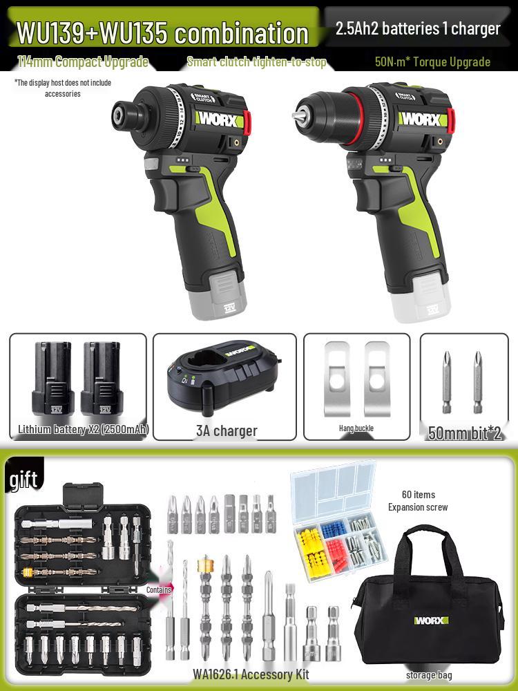Wickes WU139 Аккумуляторная Умная Отвертка-Дрель с Литиевой Батареей