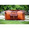 Handmade Men's Leather Vintage Duffle Luggage Weekend Gym Carry On Travel Bag