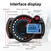 12v Motorcycle LED Digital Tachometer Water Tempeature Meter with Security Alarm N Gear LCD Display Turn Signal Light W Bracket