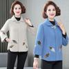Spring Middle Aged Mother Imitation Mink Velvet Coat Autumn Women Thick Knitted Cardigan High End Female Woolen Outwear