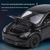 Металлическая модель автомобиля Tesla Model Y Коллекционная игрушка со звуком и светом Для любителей автомобилей