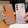 Фиолетовый чехол Лаванда для Samsung Galaxy S25 Edge S23 S24 FE S22 Ultra A17 A56 A36 A26 A55 A16 A15 A25 5G Мягкий чехол из ТПУ для телефона