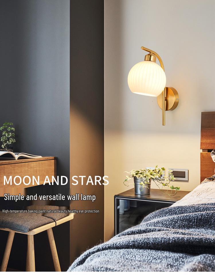 Modern Nordic LED Wall Lamp for Bedroom and Living Spaces