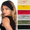 Simple Solid Color Cross Knotted Elastic Wide Headband Women Unisex Sports Yoga Hair Bands Headscarf Headwear