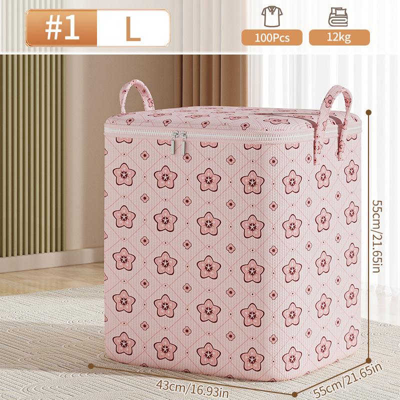 Foldable Storage Bag Clothes Storage Bag Wardrobe Dustproof Closet Organizer Organizer With Handle Quilt Blanket Pillow Storage