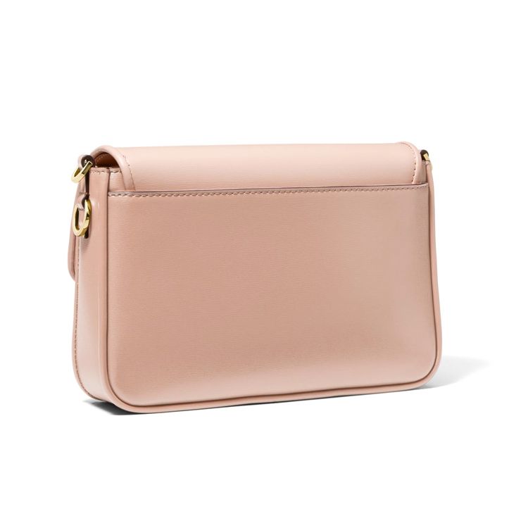Michael Kors MK Bradshaw Fashion Flap Color Block Leather Shoulder Crossbody Bag Medium Women bags Soft-Pink White 30T1G2BM2L-690