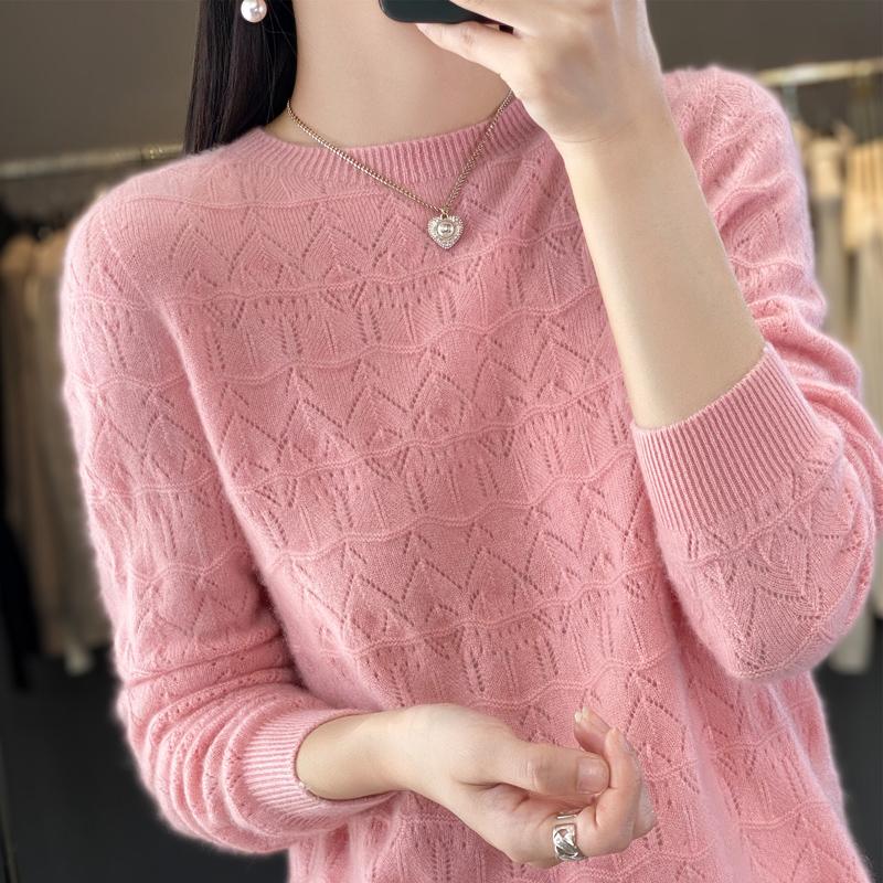 Женский свитер, кашемир Цинхэ, 30% кашемир, 70% шерсть, зимний вязаный пуловер, осенний свитер, женский кашемировый свитер, вязаный топ с длинным рукавом