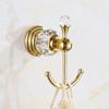 Chrome/Gold Crystal and Stainless Steel Robe Hook Wall Mount Single Screw Towel Holder Bathroom Accessories Clothes Hook Hanger