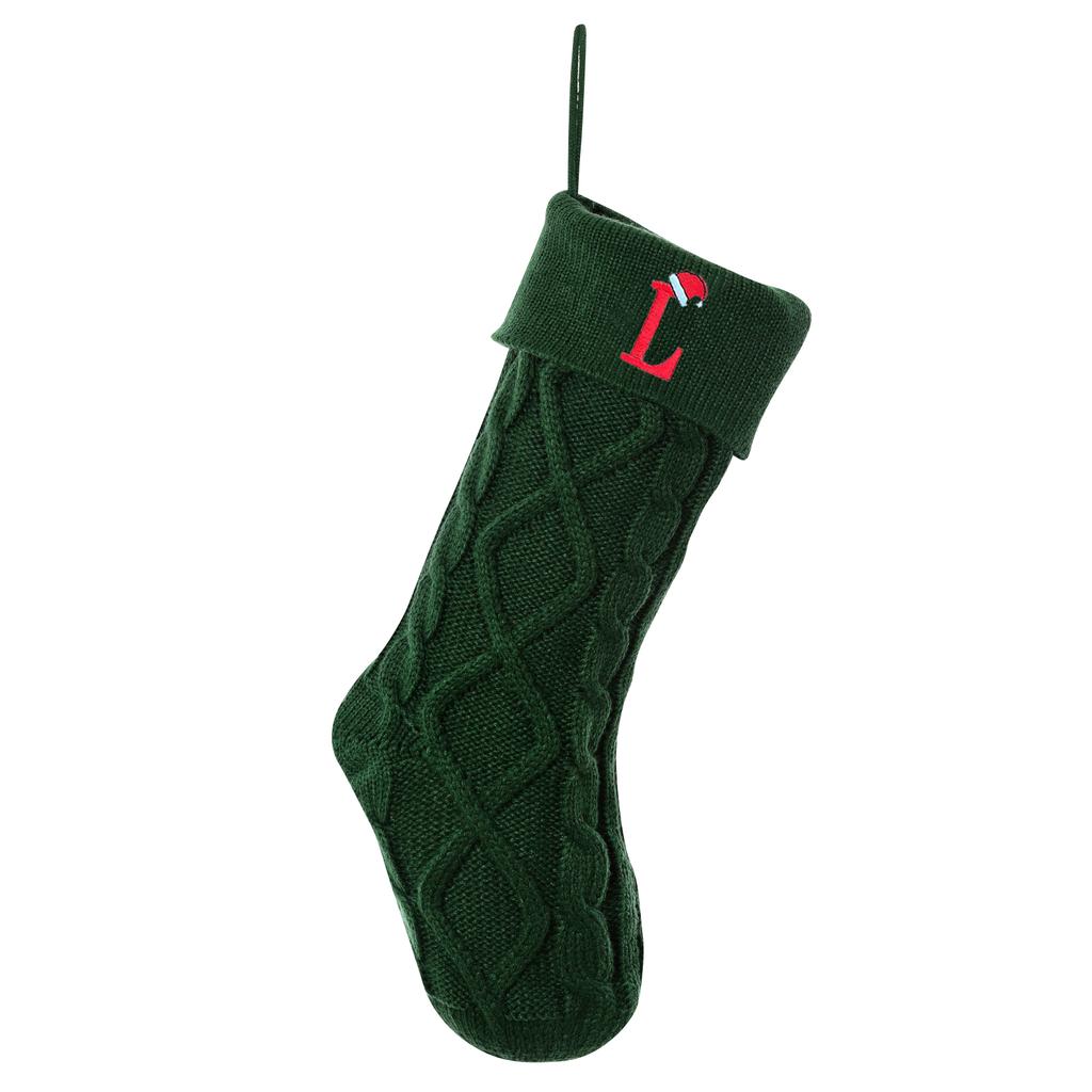 18-inch Christmas Stockings, Letter Stockings, Knitted Letter Stockings, Candy Gift Bags