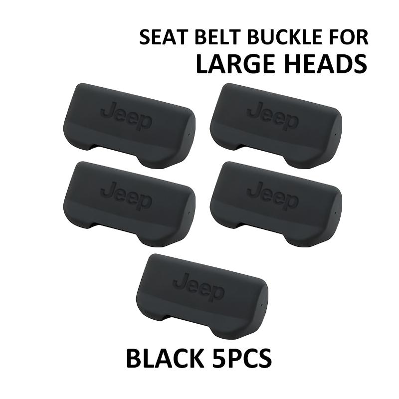 Car Seat Belt Buckle Plug Anti-collision Cover Silicone Protective Covers For Jeep Cherokee Wrangler JK Gladiator Compass cybr0
