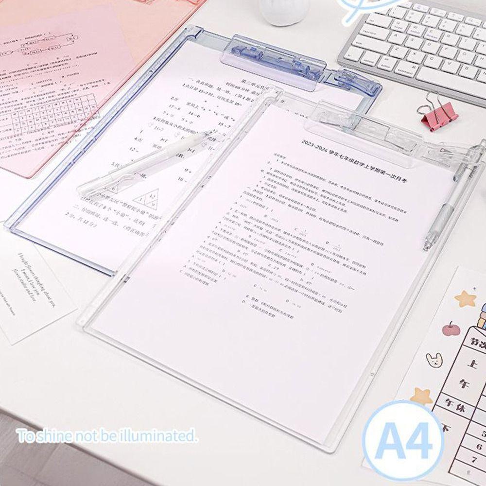 Thickening Writing Splint Transparent Plate Clamp High Quality Writing Board Clip Gift