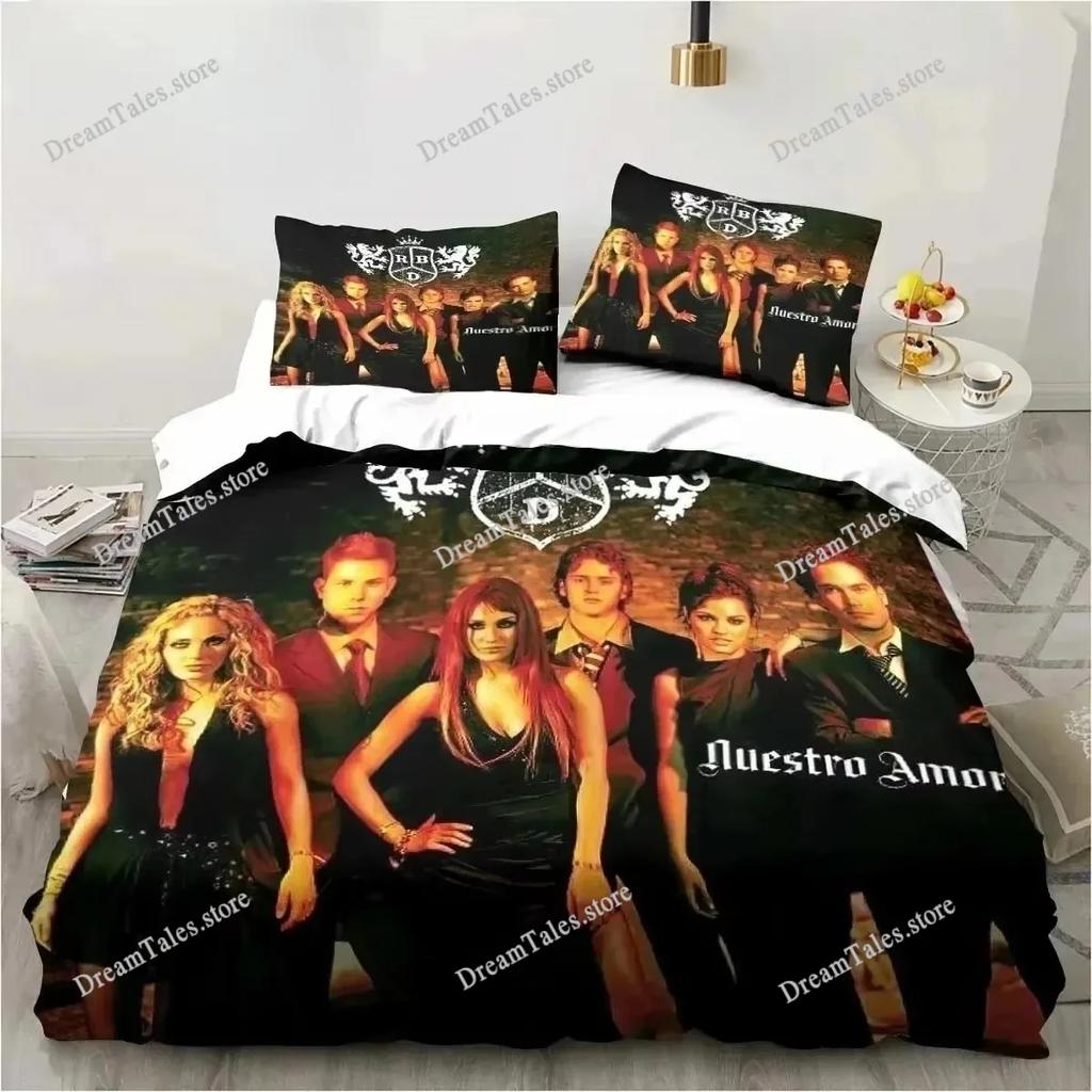 Музыкальная группа RBD Постельное белье Пододеяльники Постельные принадлежности Постельное белье для общежития Комплект постельного белья Мягкий теплый комплект постельного белья Домашний текстильextile Роскошный подарок